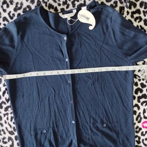 Audrey Talbott Carmel Navy Blue Button Down Cardigan - Picture 9 of 16